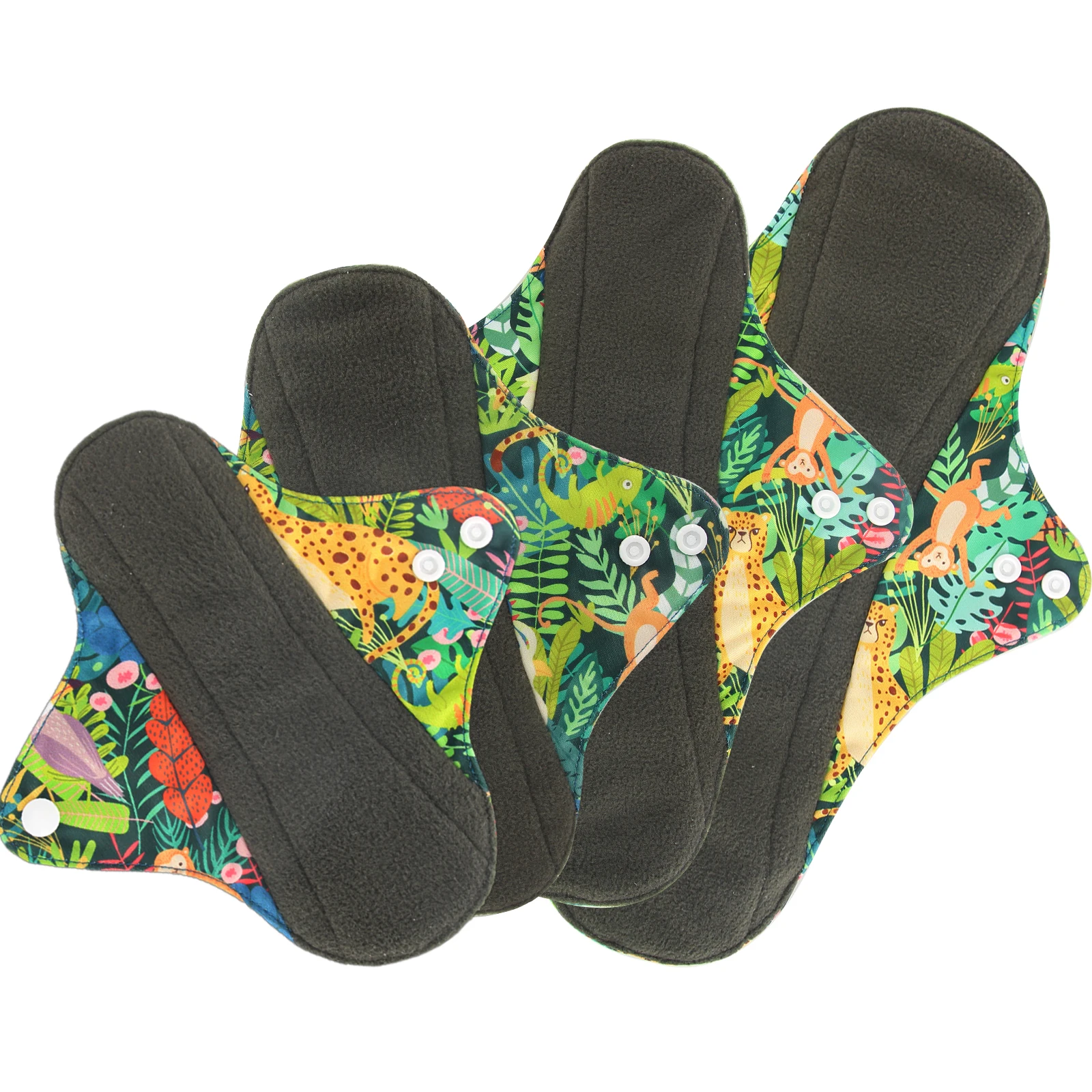 Menstrual Washable Sanitary Towel Absorbent Maternity Period Pads Reusable Charcoal Bamboo Cloth Menstrual Pad S-XL