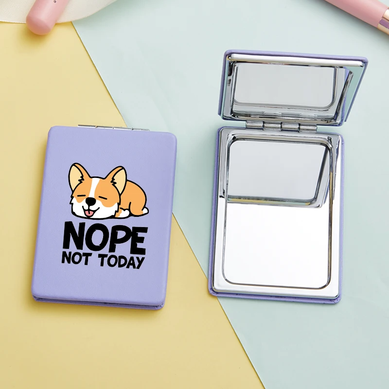 Personality Portable Folding Double Mirror Girls Pocket Mirror Mini Makeup Mirrors Cosmetics Tool espejos 4