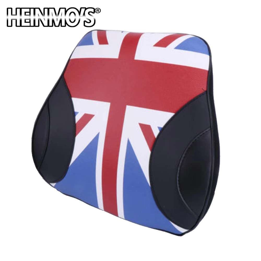 Подушка для сиденья из искусственной кожи, поддерживающая талию, для Mini Cooper, подходит для большинства автомобилей, с эффектом памяти, универсальное сиденье, поддержка ожидания, s, для Mini Cooper - Название цвета: Red Jack