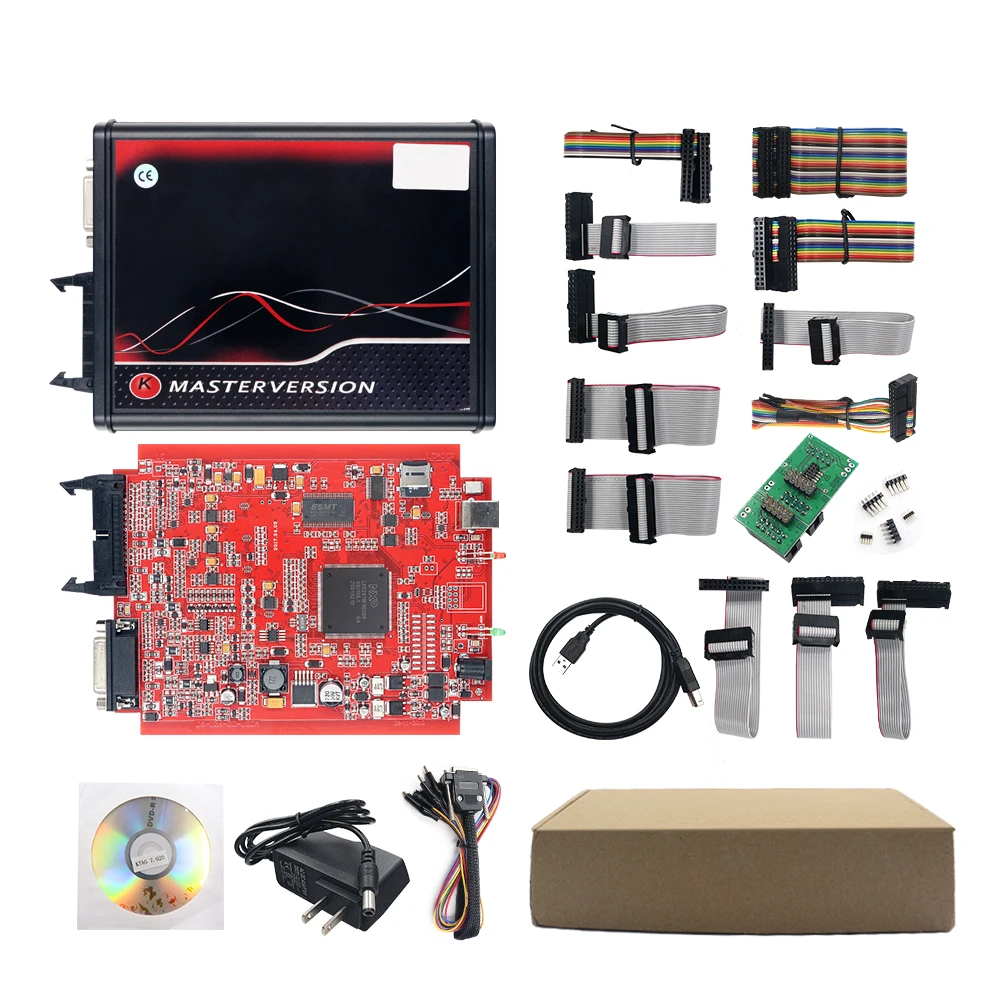 Online Red EU KESS 5.017 V2.8 Ktag V7.020 OBD2 Manager Tuning Kit KESS V5.017 4 LED K-t LED BDM FRAME No Tokens high quality auto inspection equipment