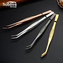 1 шт. 22 см изогнутые пинцеты щипцы с удобной ребристой ручкой, для медицинских, красоты, приготовления пищи, аксессуары для кухонного бара