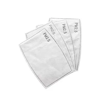 

20Pcs/Lot 5 Layers PM2.5 Activated Carbon Filter Insert Protective Filter Media Insert for mouth Mask anti dust mask