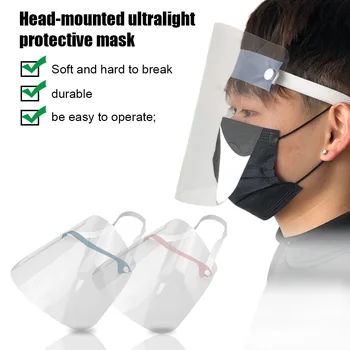 

1PC Protective Adjustable Anti Droplet Dust-proof Full Face Cover Mask Visor Shield Droplet virus Windproof Face Shield Washable