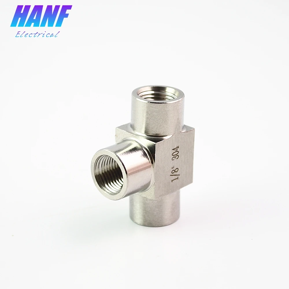1 шт. SS304 нержавеющая сталь равный 1/8 &quotBSPT женский фитинг для резьбовых труб 3