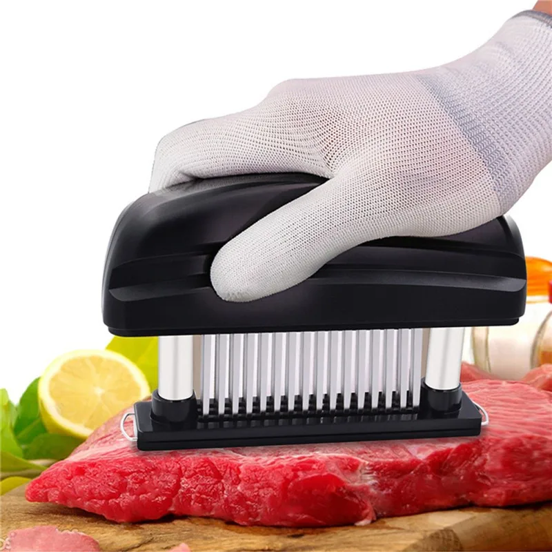 48-pin Professional Needles Stainless Steel Meat Tenderizer With Lid Household Kitchen Cooking Tools Tender Hammer 5 | Дом и сад