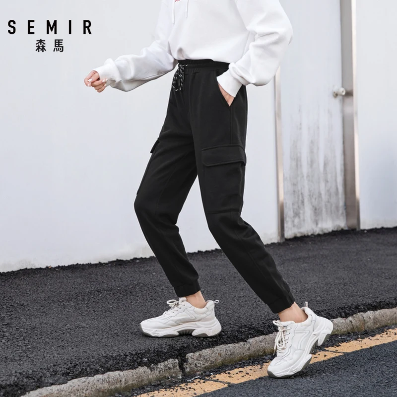 SEMIR повседневные женские брюки Зимние новые модные спортивные брюки ins tide beam foot комбинезоны хлопковые повседневные брюки для женщин