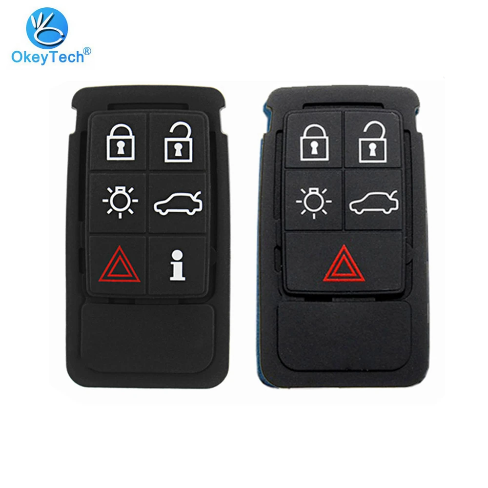Okeytech スマートキーパッド交換シリコーン車のキーケースボルボ S60 V60 S70 V70 Xc60 Xc70 修理ゴムマット 5 6 ボタン Car Key Aliexpress
