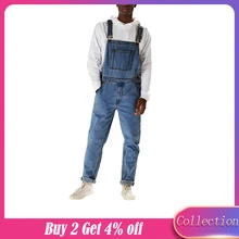 Комбинезон на подтяжках мужские джинсы с карманами комбинезон уличная 45 Pantalones Masculinos