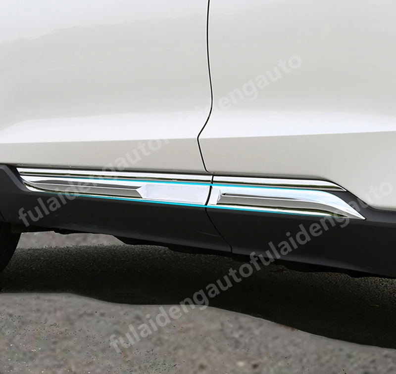 4 шт. для Ford Edge- ABS Хромированная дверь автомобиля боковые рельефные накладки детали отделки автомобиля Стайлинг