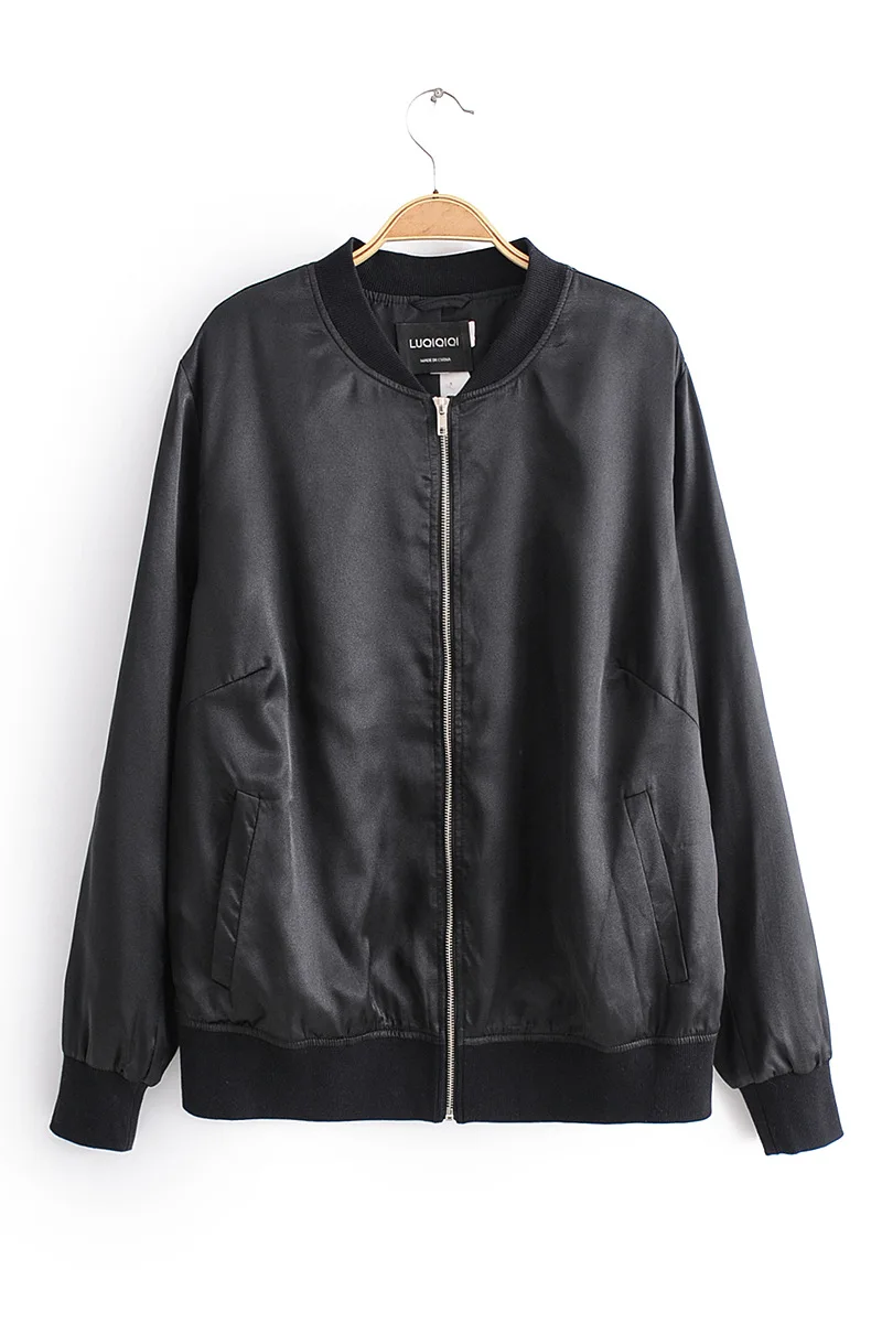 Td03 осеннее Женское пальто большого размера, корейский стиль, Гонконгский стиль, бейсбольная форма, свободная, BF ретро куртка, толстая мм 200