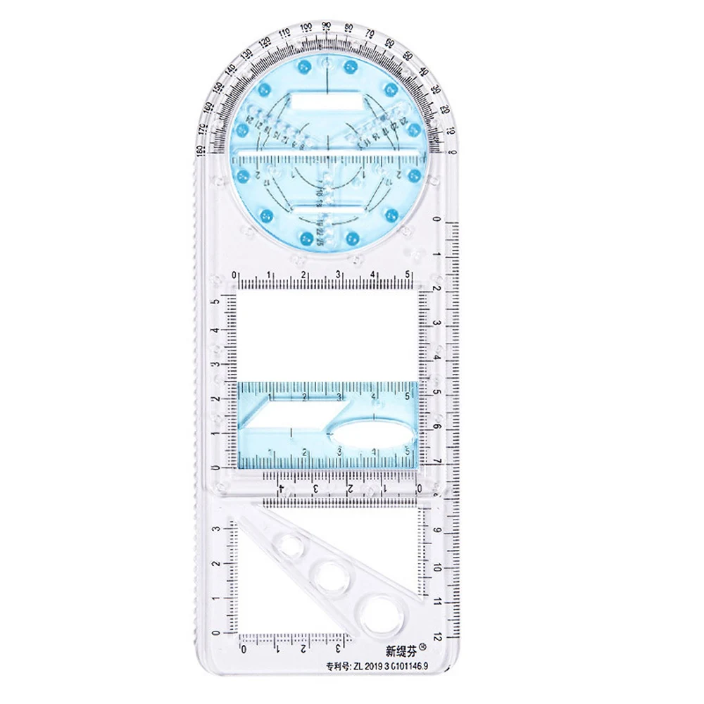 Multifunctional Geometric Ruler Geometric Drawing Template Measuring Tool For School Student Office Architecture Measuring Rule ruler set,geometry set