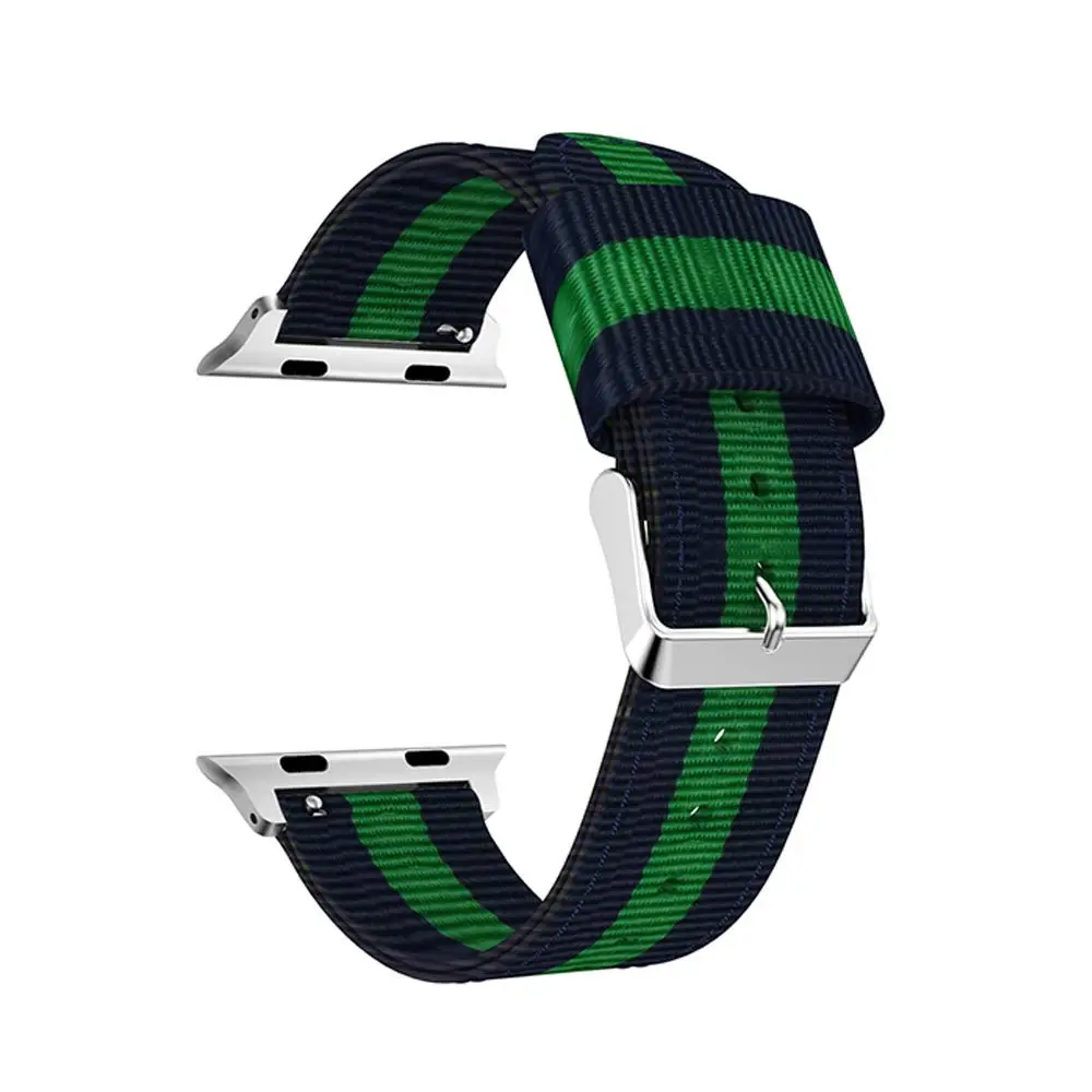 Blue green Модный нейлоновый ремешок для Apple watch 44 мм 40 мм 42 мм 38 мм браслет для iWatch серии 1 2 3 4 наручный ремешок аксессуары для часов - Цвет ремешка: Blue green
