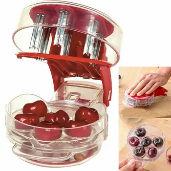 

Cherry Pitter Seed Remover Machine Fruit Nuclear Corer With Container Kitchen Accessories Gadgets Tool For Kitchen Sheller