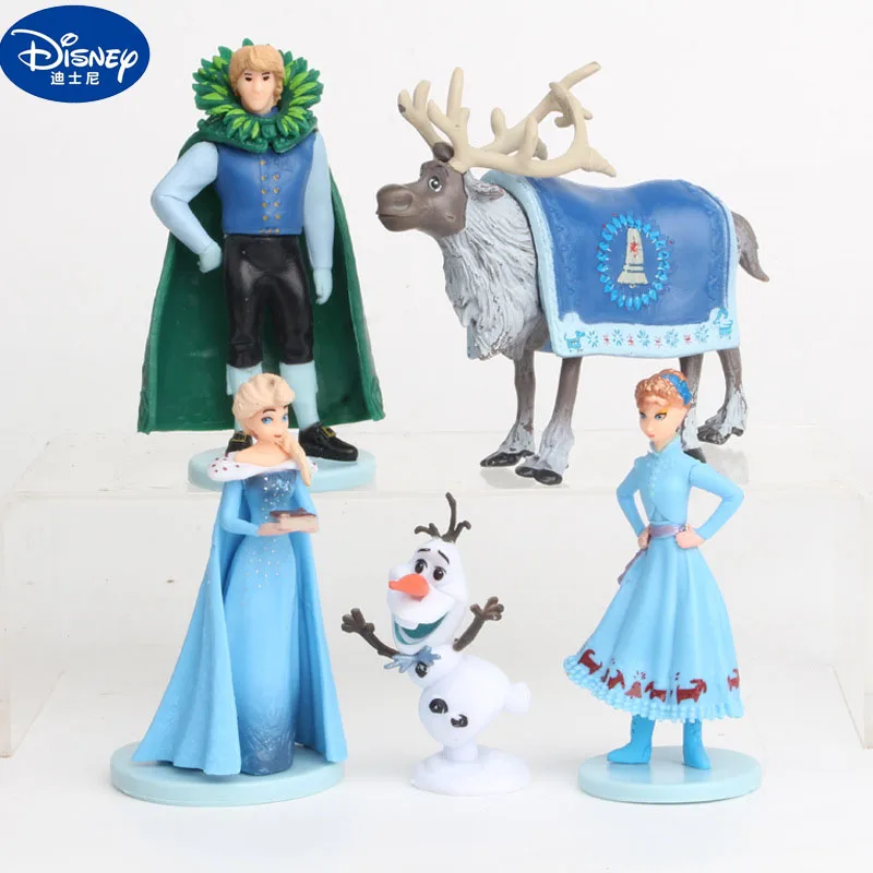 

5pcs/set Disney Princess Frozen 2 Figures Elsa Anna Western Animiation PVC Action Figure Toys for Children Christmas Gifts