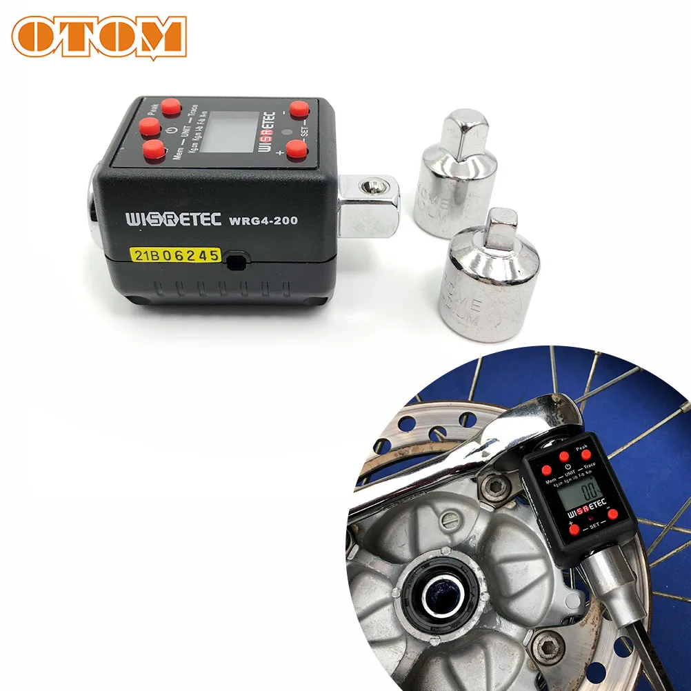 OTOM WRG4 -200S Digital Torque Wrench 1/2" Adjustable Measurement Adapter With Buzzer And LED Flash Notification Car Repair Tool