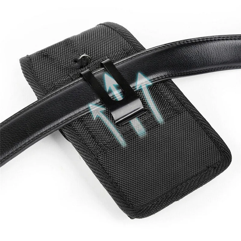 Casual Phone Bag Pouch For iPhone 11 Pro Max X 8 7 6 6S Plus 5 5S SE 5C 4 4S Xr Xs Max Case Belt Clip Holster Oxford cloth Cover