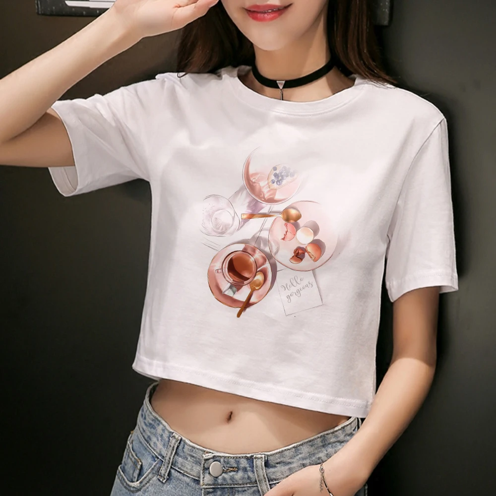 T-shirt Crop Top Western Style T Shirt 