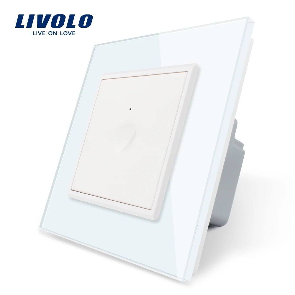 Livolo стандарт ЕС серия настенный сенсорный выключатель, 1 банда 1Way Touch, AC 220-250, 7 цветов на выбор, пластиковый ключ, без логотипа