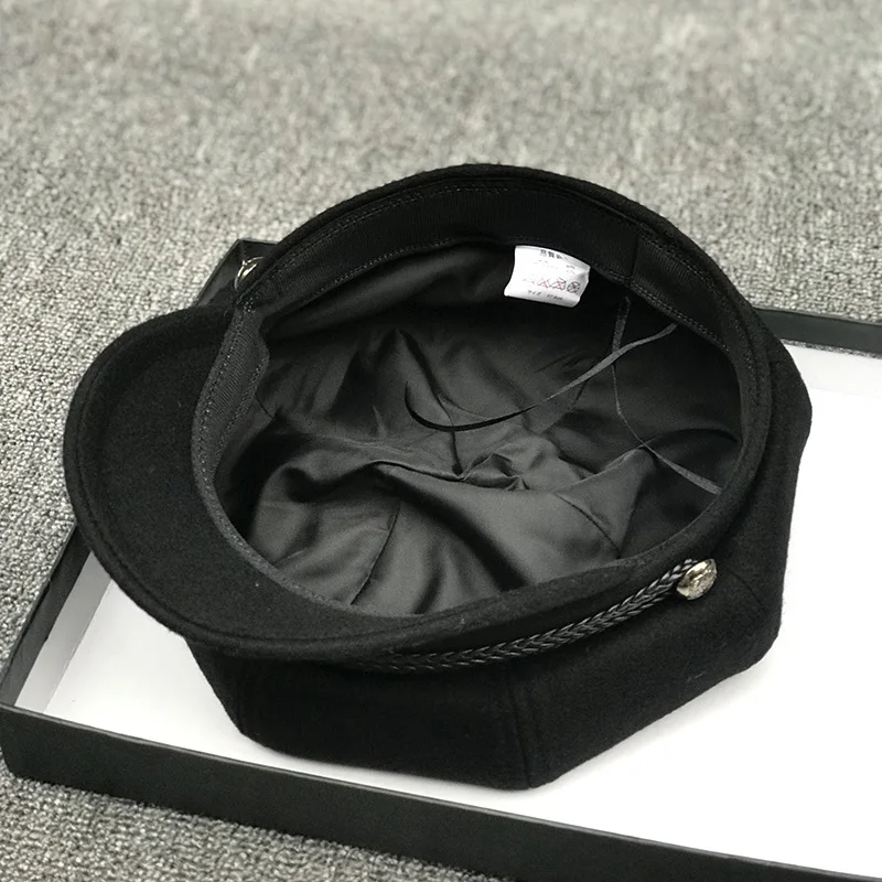 Vendita calda per adulti inverno grandi dimensioni lana cappello ottagonale uomo berretto aderente berretto ragazza moda feltro cappelli newsboy 54 cm 56 cm 57,5 cm 59 cm 61 cm_voghion.com