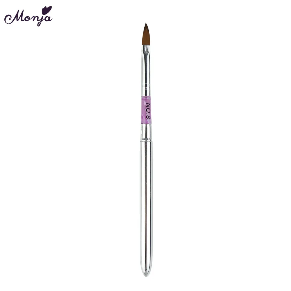 Monja Detachable Nail Art Crystal Handle Acrylic UV Gel Flash Painting  Paint Brush Carving Flower Pen Nail Manicure Tools