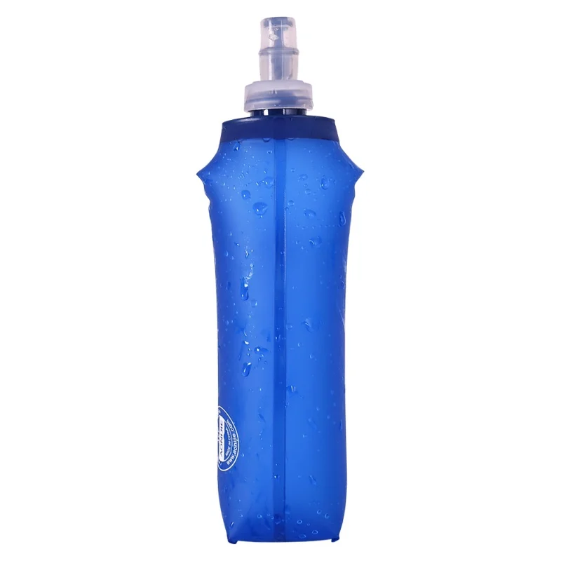 250/500ML Water Bags Solid Blue Outdoor Camping Hiking Nice Soft Flask Sports Cycling Running Water Hydration Bottle - Цвет: 250ml