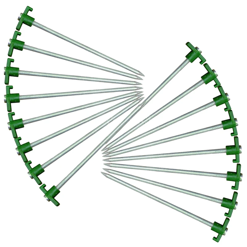 

TOP!-16 Pcs Tent Stakes Heavy Duty Nail Head 230mm Tent Nail