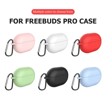 

For Huawei Freebuds Pro Case Soft Silicone Case For huawei freebuds pro case with hook shockproof shell Bluetooth headset cover