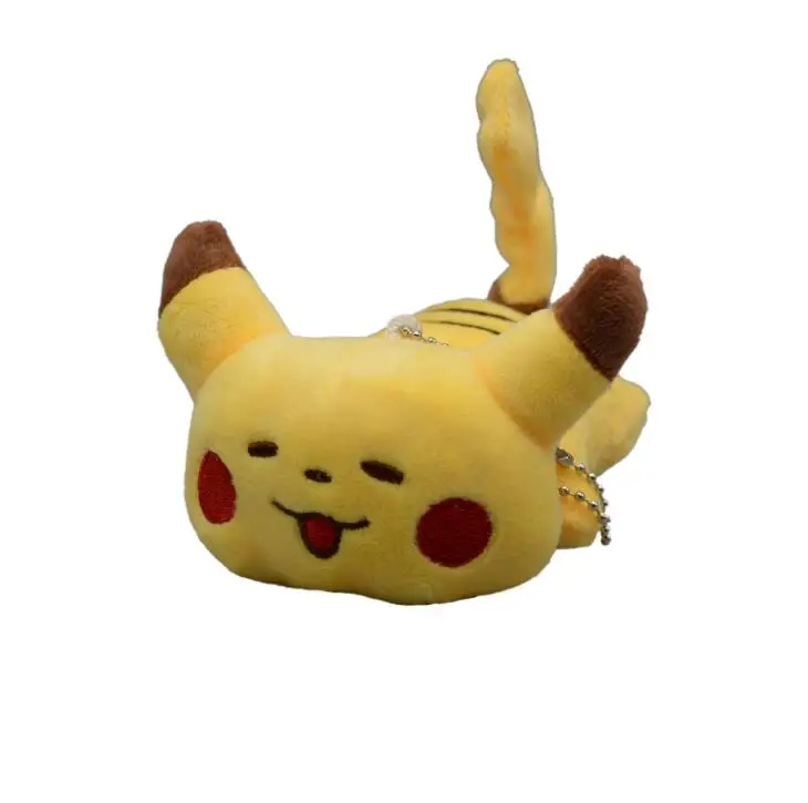 12 шт./лот 10 см аниме мультфильм Пикачу Squirtle Charmander Psyduck Eevee кулон брелок плюшевые игрушки для детей Лучший подарок на Рождество игрушки - Цвет: Белый
