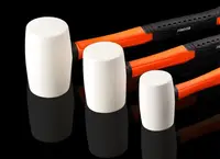8oz White Rubber Hammer Wear-resistant Tile Hammer with Fiberglass Handle Massage Relax Hammer 1
