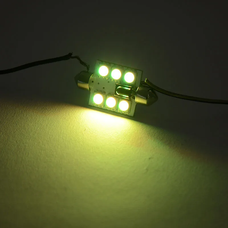 31 мм 6 SMD 16-Цвет цветная(RGB) светодиодная гирлянда купольная лампа внутреннего освещения автомобиля светодиодная интерьерная подсветка Свет с пультом дистанционного управления Управление