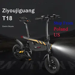 T18 Электрический велосипед 12 дюймов складной усилитель мощности Электрический велосипед Ebike 250 Вт мотор и двухдисковые тормоза