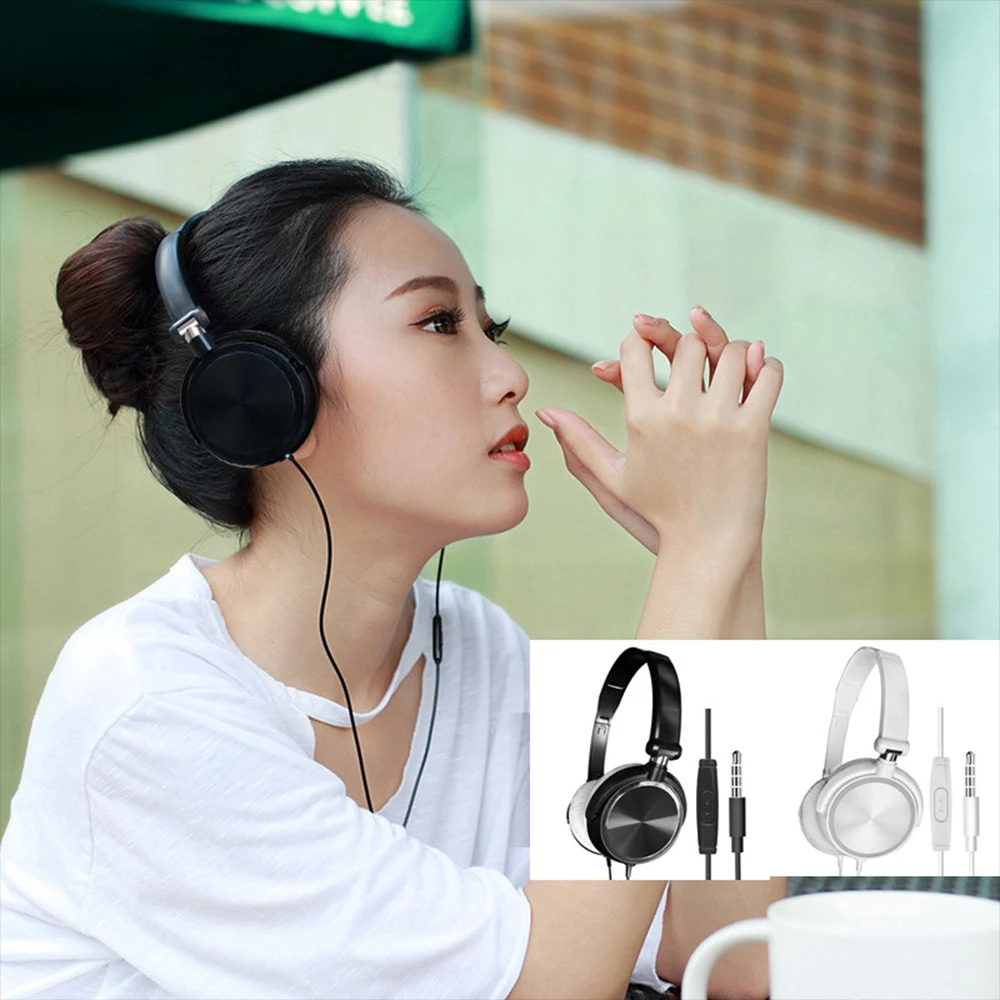 Wired Headphones With Microphone Over Ear Gaming Headset Bass Deep Sound HiFi Music Stereo Headphone Handsfree For Xiaomi PC PS4