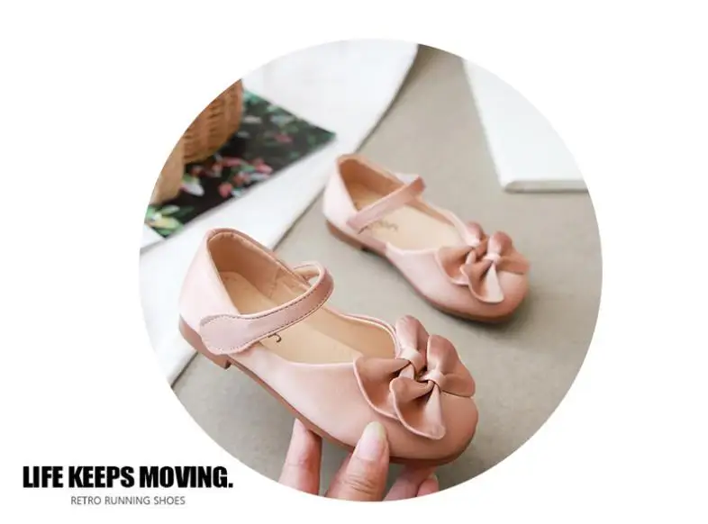 Cute girl shoes fashion lace bow children's shoes party dance princess girl flower shoes for girls soft cute shoes school party
