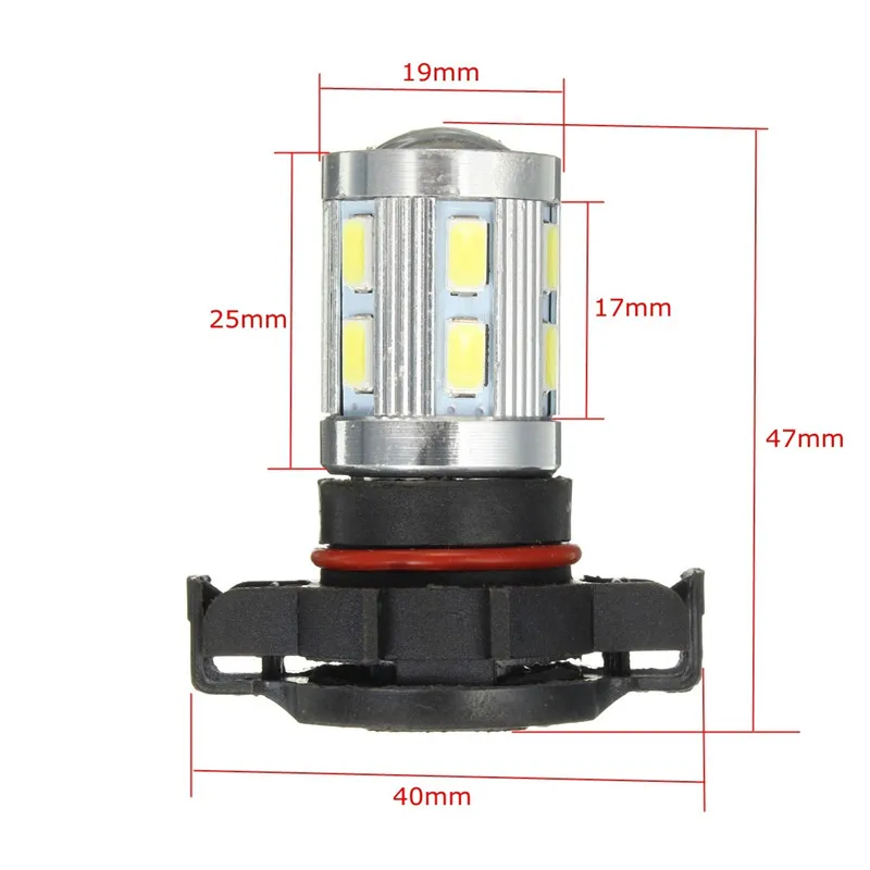 2x PSX24W автоматический светильник, светодиодная лампа 5730/5630 SMD, противотуманный светильник, лампа дальнего света, светильник ing White 6000K 12V