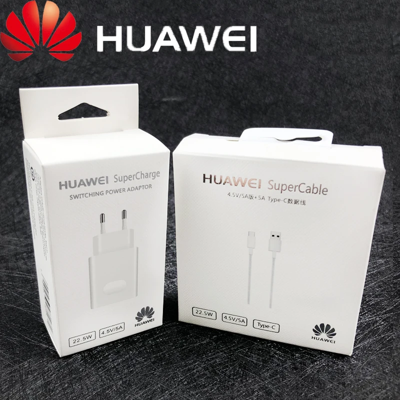 ЕС 22,5 Вт huawei P20 Pro Supercharge зарядное устройство Быстрая зарядка Usb настенный адаптер для type c кабель для mate 20 30 20x p30 pro