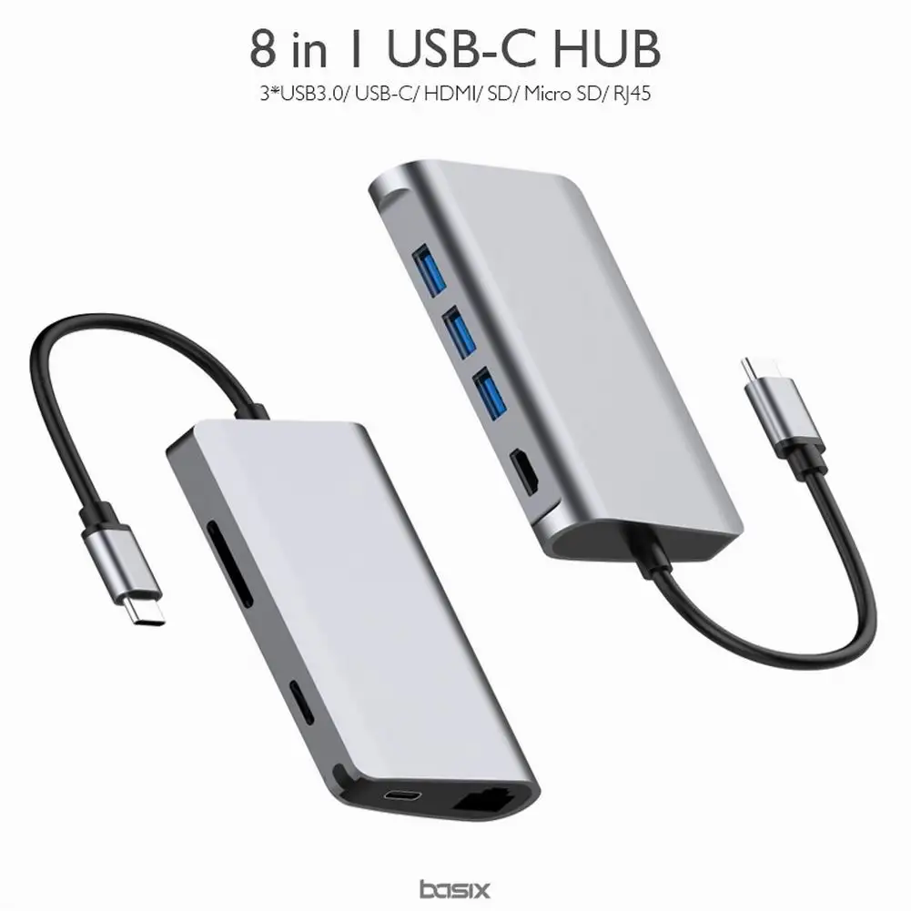 Концентратор USB 3 0 C для MacBook Pro HDML внешний концентратор RJ45 Type питания SD TF адаптер