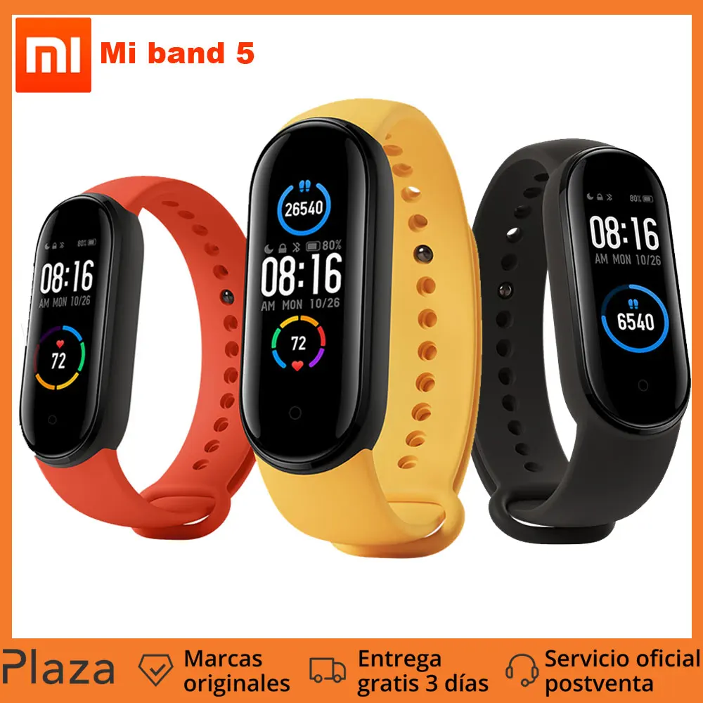 Умный Браслет Xiaomi Mi Band 5 Смарт браслет 1 &quotAMOLED цветной экран Спортивный смарт
