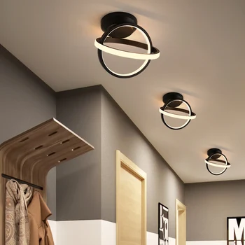 

180x160mm 12W Modern led ceiling lights for corridro foyer bedroom lobby white or black painted home deco ceiling lamp fixtures