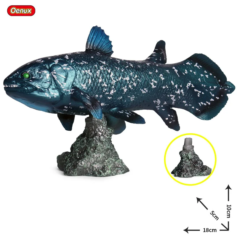 Oenux пресноводная Морская жизнь Животные Моделирование Coelacanth Пиранья бас рыба лосось фигурка модель реалистичные развивающие игрушки