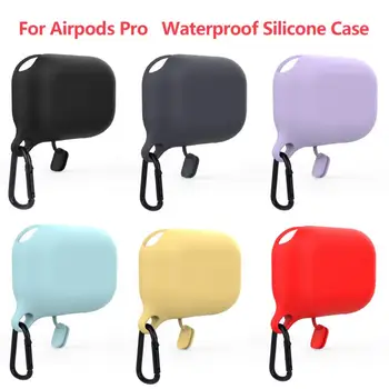 

Fashion Silicone Waterproof Cover For Airpods Pro Wireless Bluetooth Headset Anti-fall Smart Earphone Accessorie Protective Case