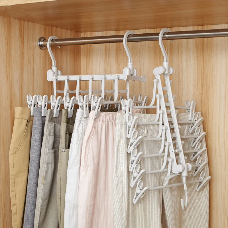 

MultiFunctional Clothes Hangers Pants Storage Hangers Cloth Rack Multilayer Storage Cloth Hanger Closet Organizer