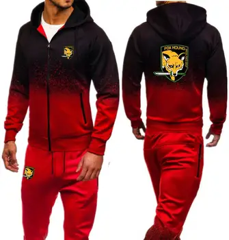 

Fox hound Special force group Print Tracksuit Men 2019 Autumn Sportwear Mens Set Zipper Hooded Sweatshirt Jacket+Pant Sets