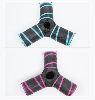 

Pet Cat Toy Tunnel Long Tube Holds 3 Channels Collapsible Foldable Funny Play Kitten Jouet Chat As Seen On Tv Products DD80MW