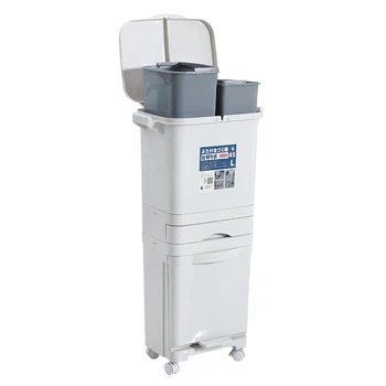 

Home Garden Zero Waste Trash Can Recycle Bin Recycling Bathroom Trash Can Waste Bin Garbage Bags Cubo Basura Storage Bin BA60LJ