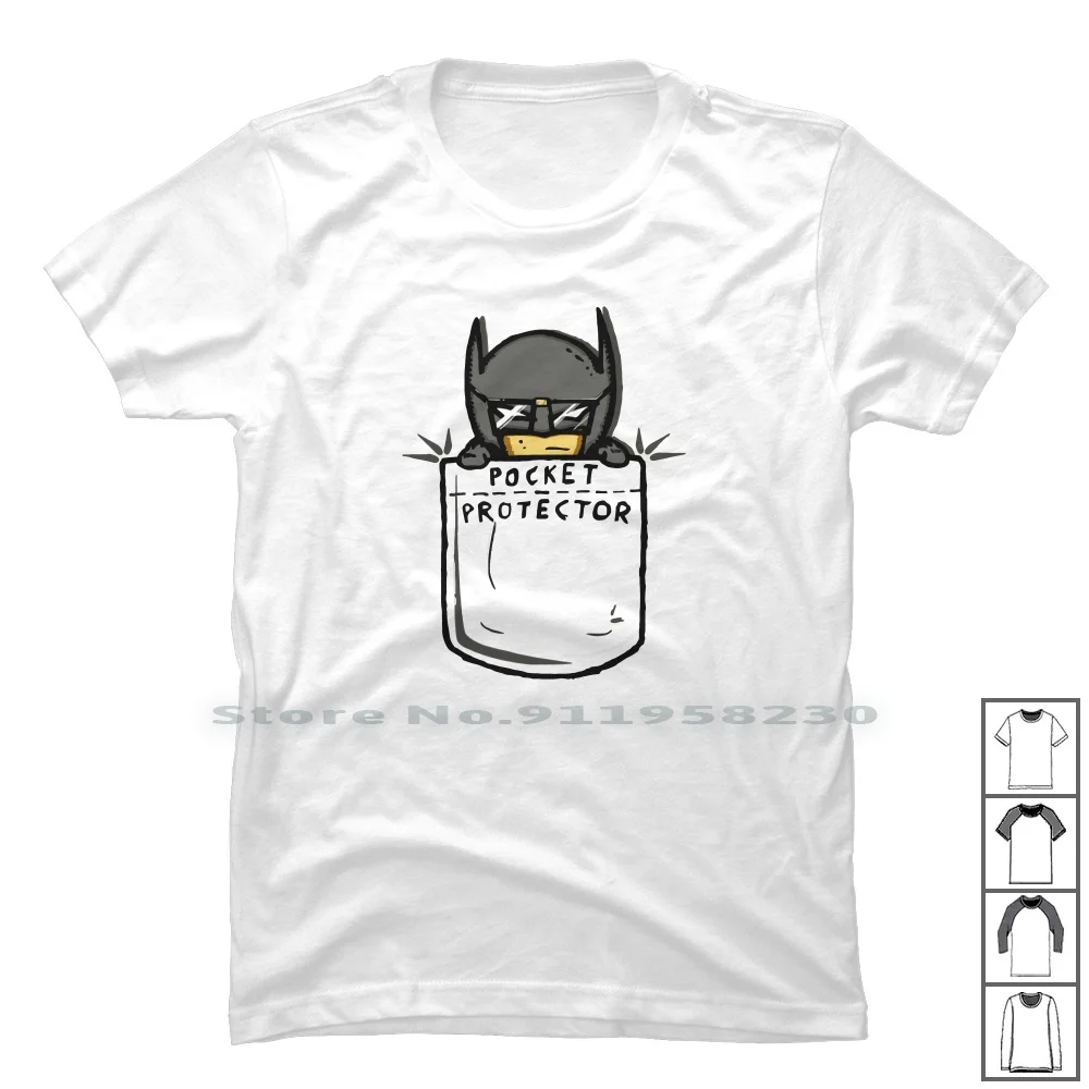 Pocket Protector T Shirt 100 Cotton Protect Cartoon Pocket Movie Comic