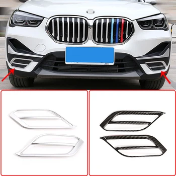 

For BMW x1 2020-2021 ABS Chrome Car Front Fog Lights Lamp, Bumper, Two Sides Decoration Frame Stickers External Accessories
