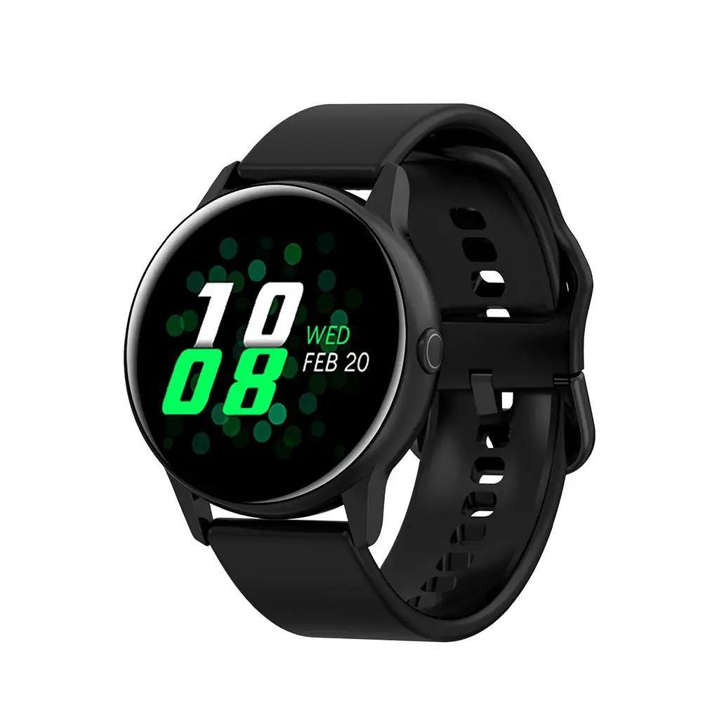 New Fitness Tracker Women Smart Watch Men Smartwatch IP68 Waterproof Bracelet Heart Rate Monitor Sport Wristband For Android IOS - Color: Black