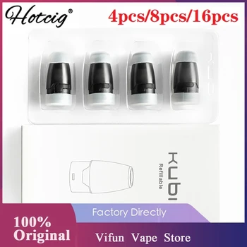 

NEW Original 4pcs 16pcs Hotcig Kubi Refillable Pod Cartridge w/ 1.8ohm Ceramic Coil Leak-proof E-cig Pod for Hotcig Kubi Pod Kit