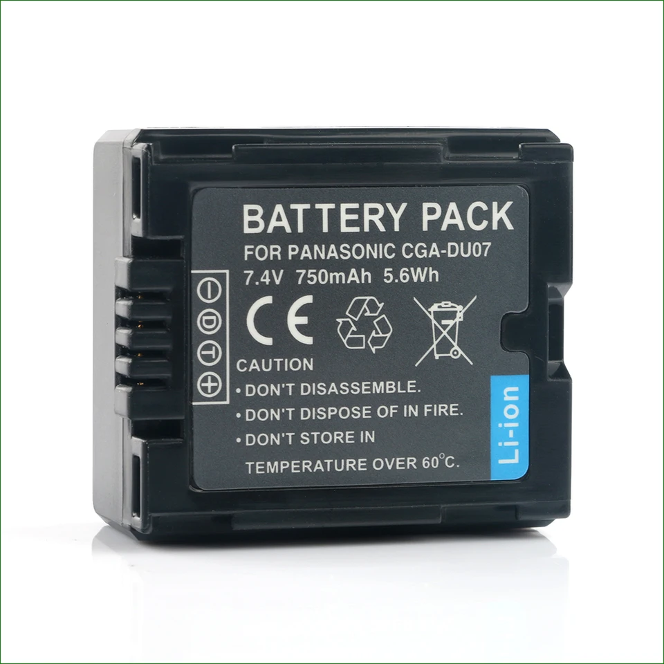 BTBAI Batteria Agli Ioni Di Litio 680mAh Compatibile Panasonic CGR-DU07 DU12 DU14 DU21 Per Videocamere PV-GS27 GS60 GS120