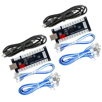 

2 Players Encoder DIY Arcade Kit Joystick Chip PC Game Controller for MAME and Raspberry Pi Stick Control Arcade Kit